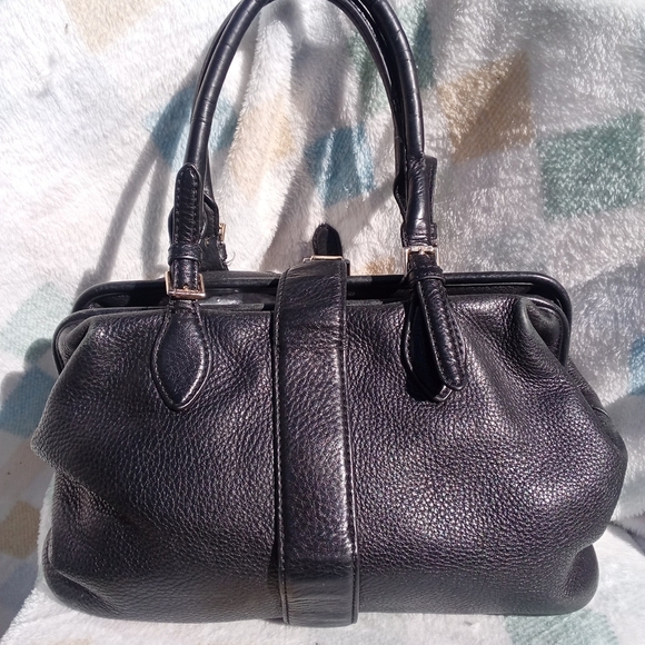 Isaac Mizrahi Black Leather Bag - Picture 8 of 14